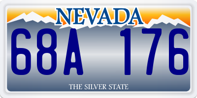NV license plate 68A176