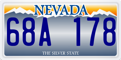 NV license plate 68A178