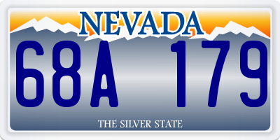 NV license plate 68A179