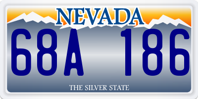 NV license plate 68A186