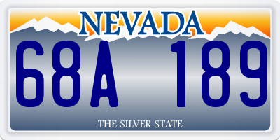 NV license plate 68A189