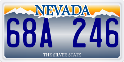 NV license plate 68A246