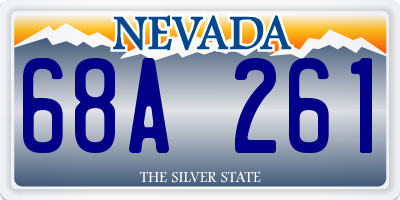 NV license plate 68A261