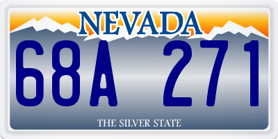 NV license plate 68A271