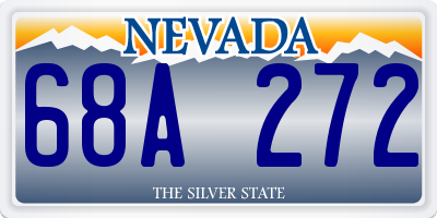 NV license plate 68A272