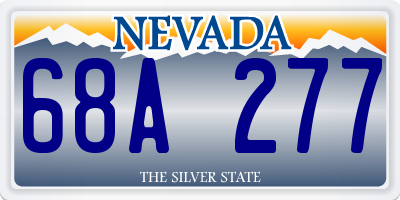 NV license plate 68A277