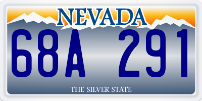 NV license plate 68A291