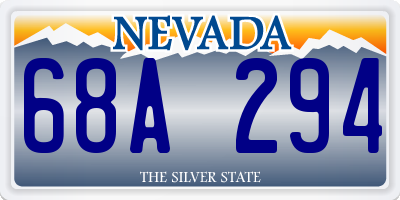 NV license plate 68A294