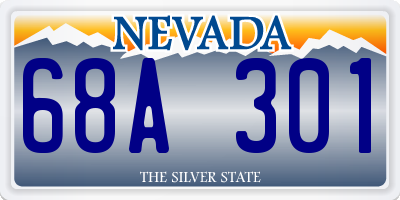 NV license plate 68A301