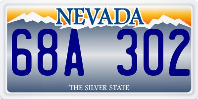 NV license plate 68A302