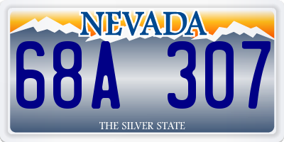 NV license plate 68A307