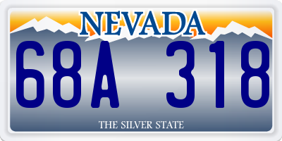 NV license plate 68A318