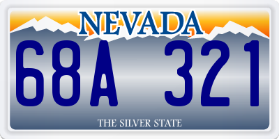 NV license plate 68A321