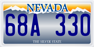 NV license plate 68A330