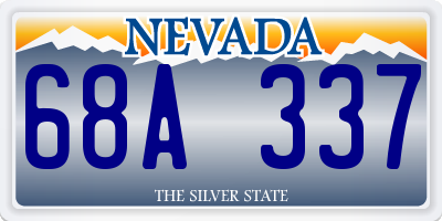 NV license plate 68A337