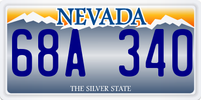 NV license plate 68A340