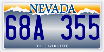 NV license plate 68A355