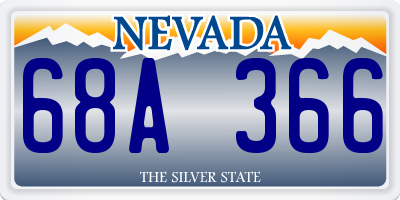 NV license plate 68A366