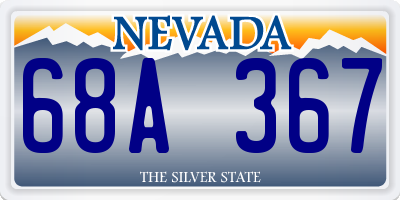 NV license plate 68A367