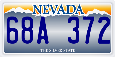 NV license plate 68A372
