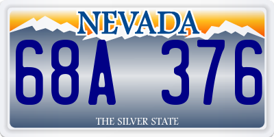NV license plate 68A376