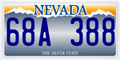 NV license plate 68A388