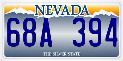 NV license plate 68A394