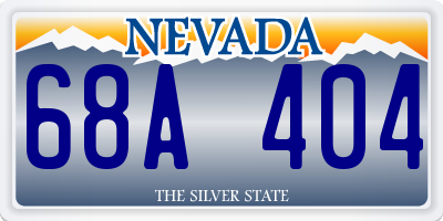 NV license plate 68A404
