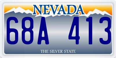 NV license plate 68A413