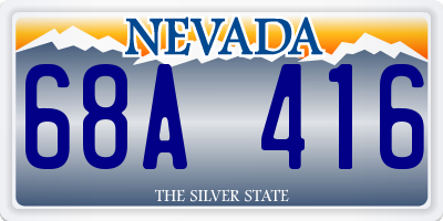 NV license plate 68A416