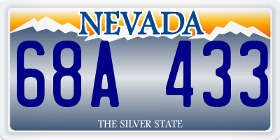 NV license plate 68A433