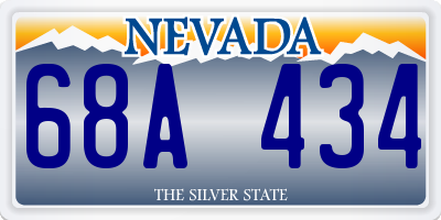 NV license plate 68A434