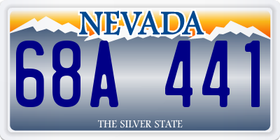 NV license plate 68A441