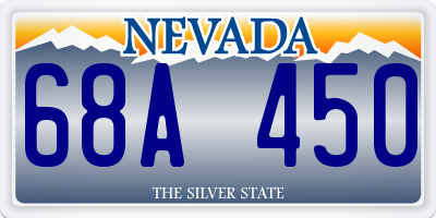 NV license plate 68A450