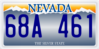 NV license plate 68A461