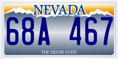 NV license plate 68A467