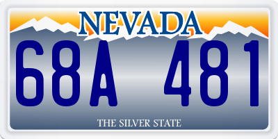 NV license plate 68A481