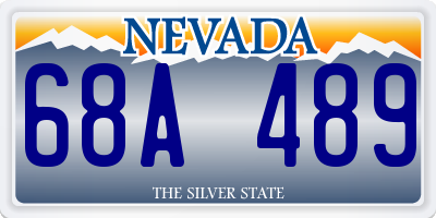 NV license plate 68A489