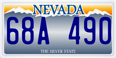 NV license plate 68A490