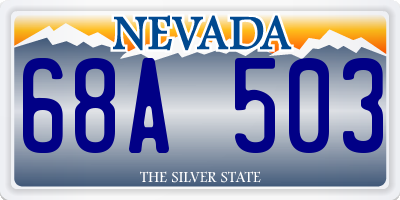 NV license plate 68A503