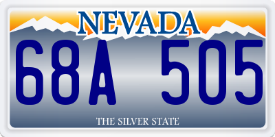 NV license plate 68A505