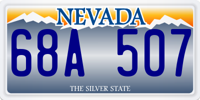 NV license plate 68A507