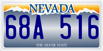 NV license plate 68A516