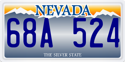 NV license plate 68A524