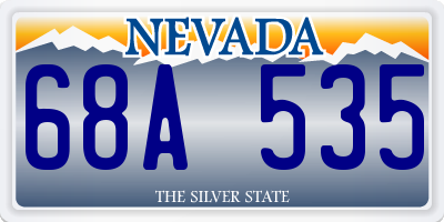 NV license plate 68A535
