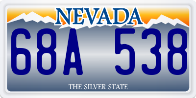 NV license plate 68A538