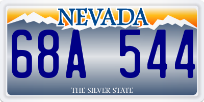 NV license plate 68A544