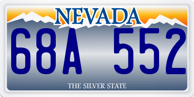 NV license plate 68A552