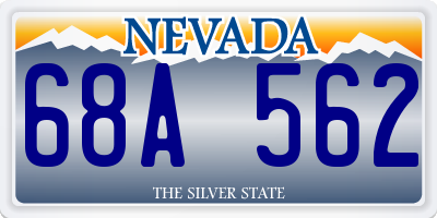 NV license plate 68A562