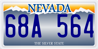 NV license plate 68A564